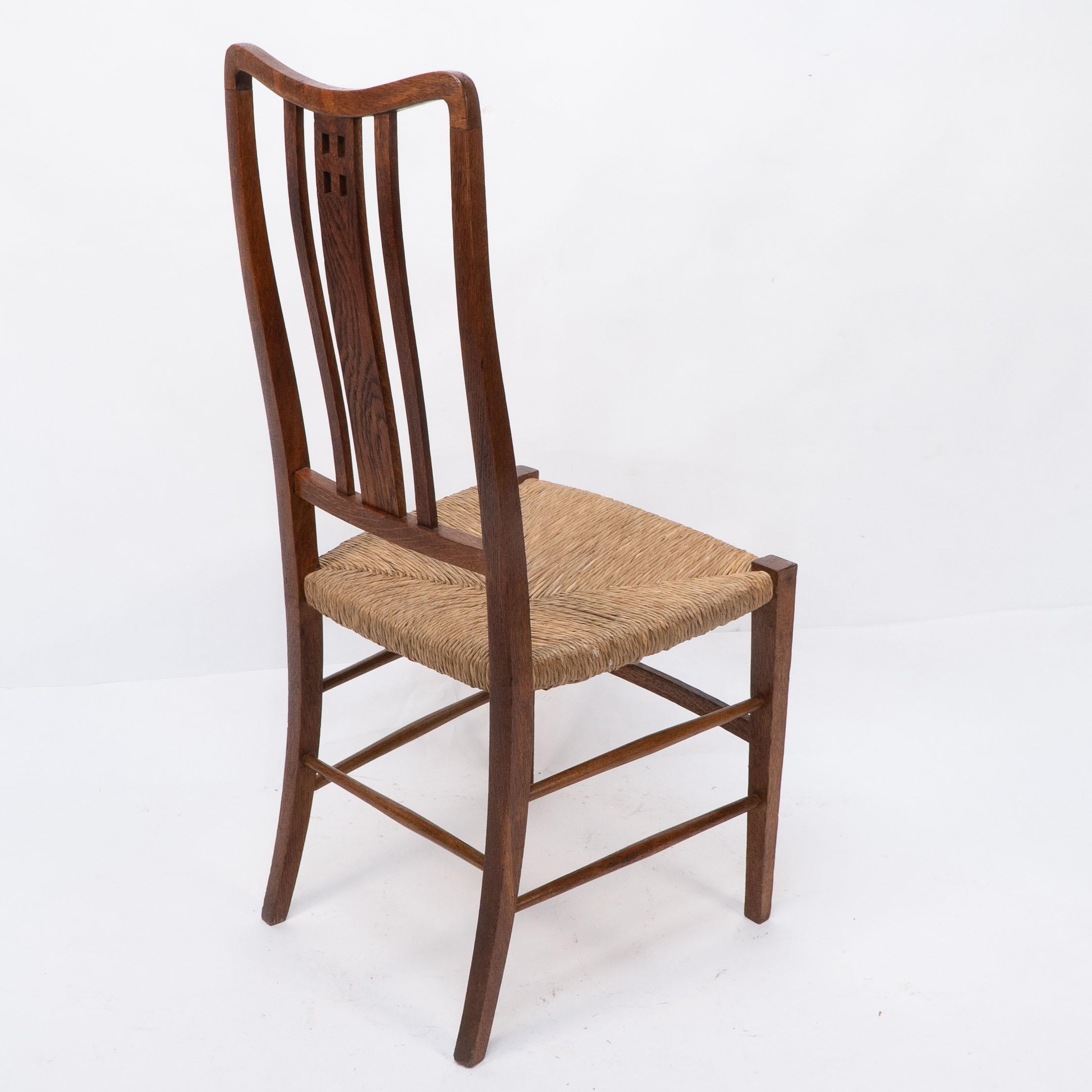Wylie et Lochhead (atribué). Paire de chaises d'appoint ou de chambre à coucher en jonc en vente 9