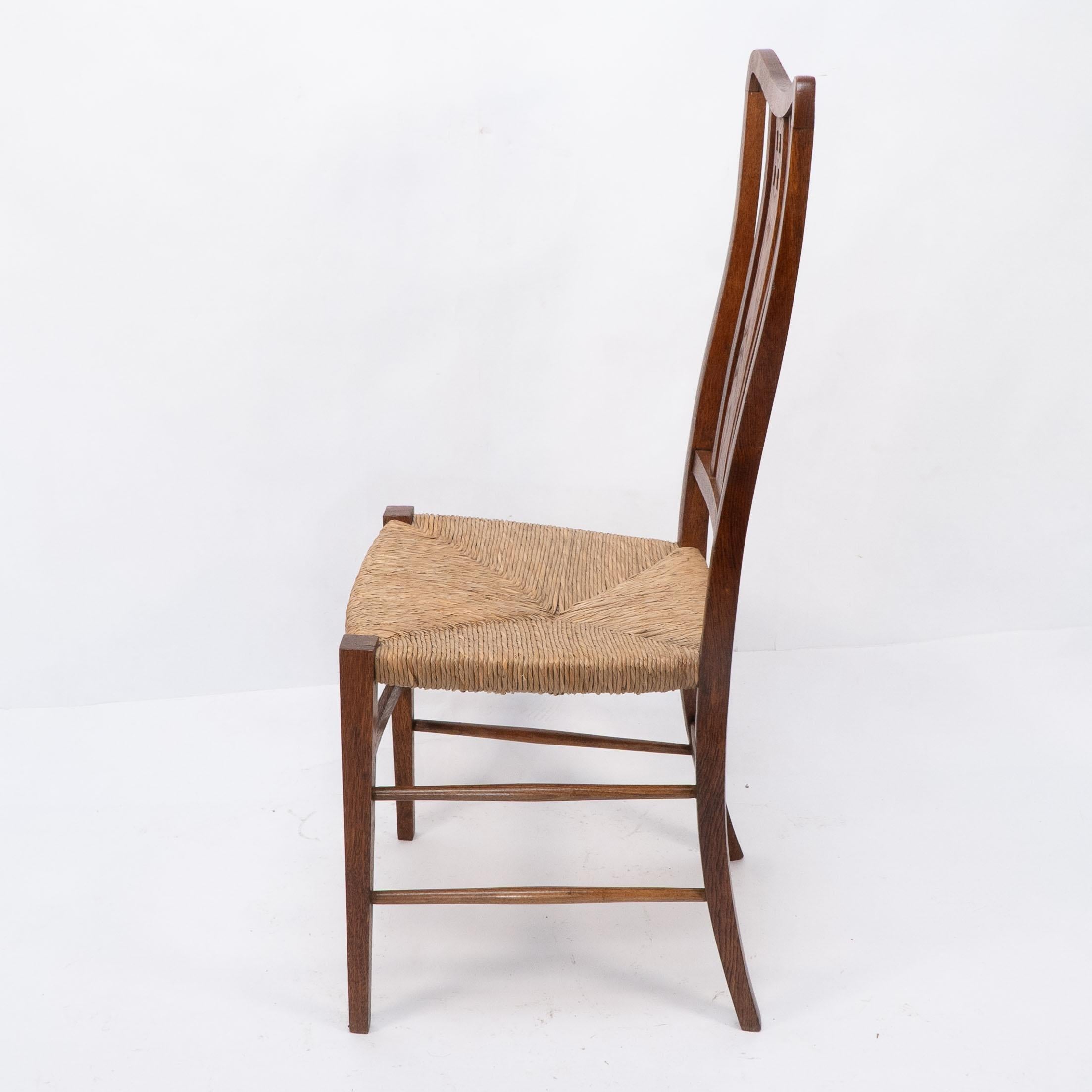 Jonc Wylie et Lochhead (atribué). Paire de chaises d'appoint ou de chambre à coucher en jonc en vente