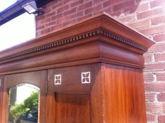 Wylie & Lochhead Arts & Crafts Oak Three-Piece Bedroom Suite with Pewter Inlays