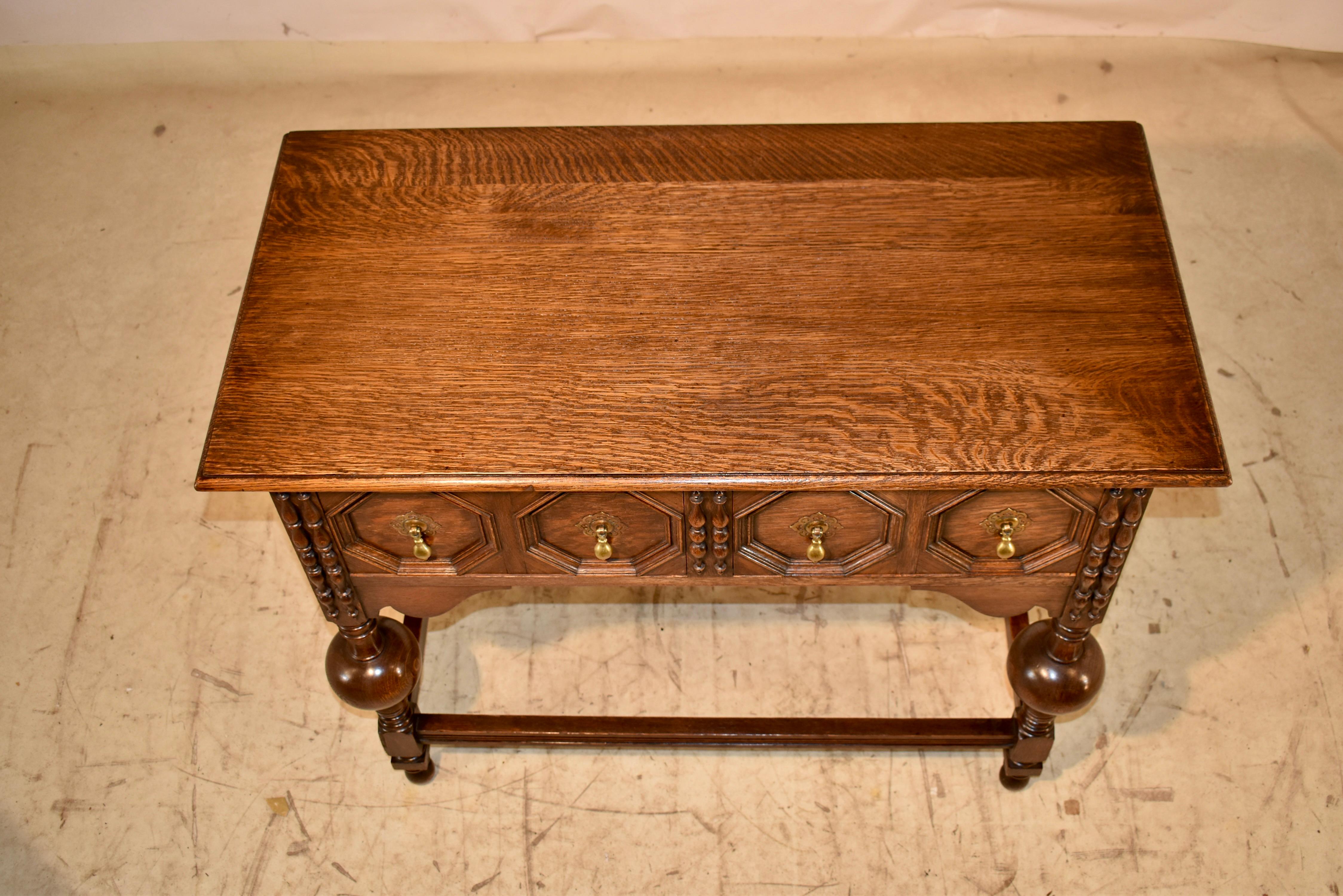 Wylie & Lochhead Server geometrico edoardiano in Oak in vendita 1