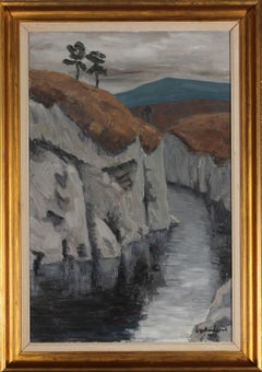 Vintage Wyndham Lloyd (1909-1997) - Framed 1973 Oil, Trailing Gorge