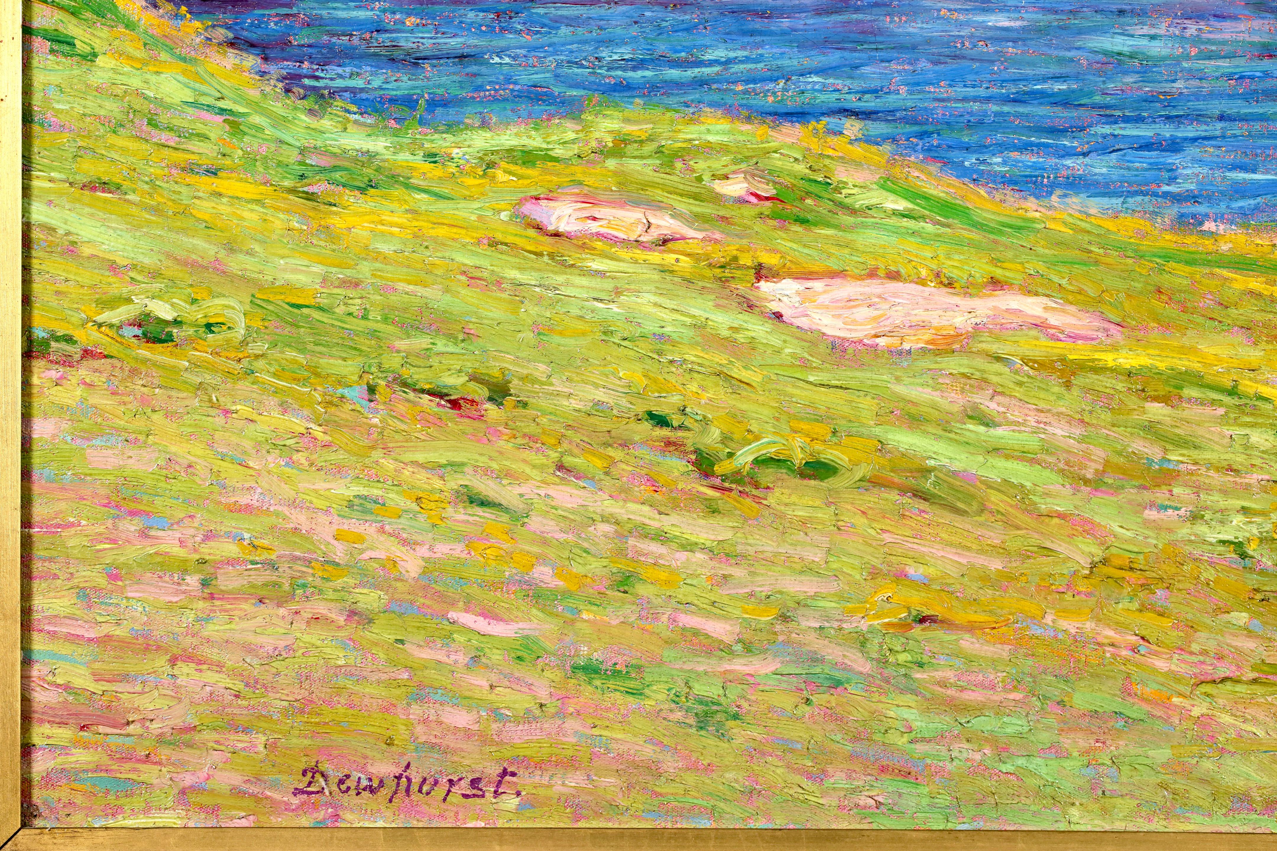 Rocks on the Coast - Post Impressionist Landscape Oil by Wynford Dewhurst For Sale 4