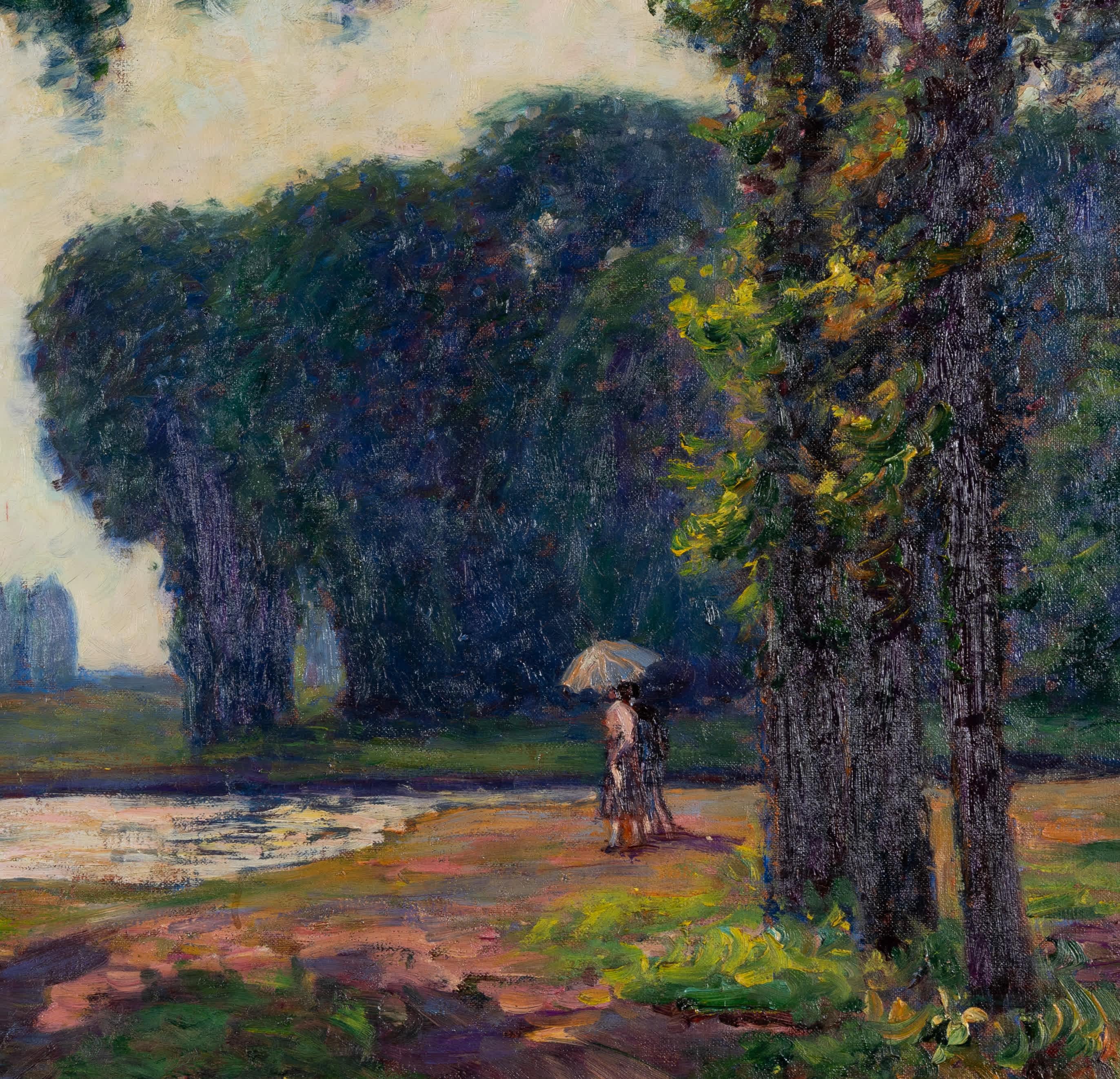 The Park, Versailles - Impressionist Painting by Wynford Dewhurst