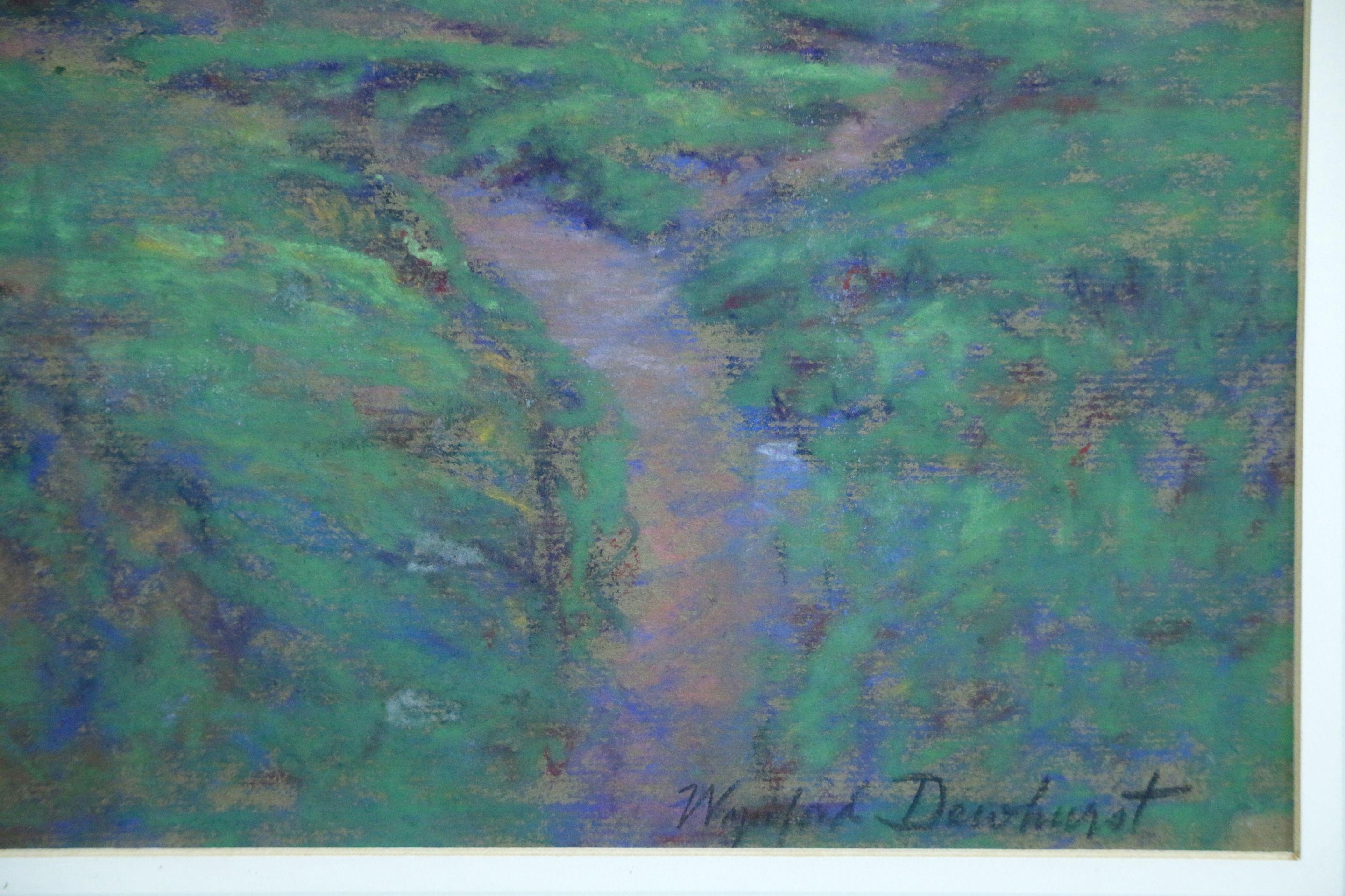Trees - 20th Century French Impressionist Pastel Landscape by Wynford Dewhurst 2