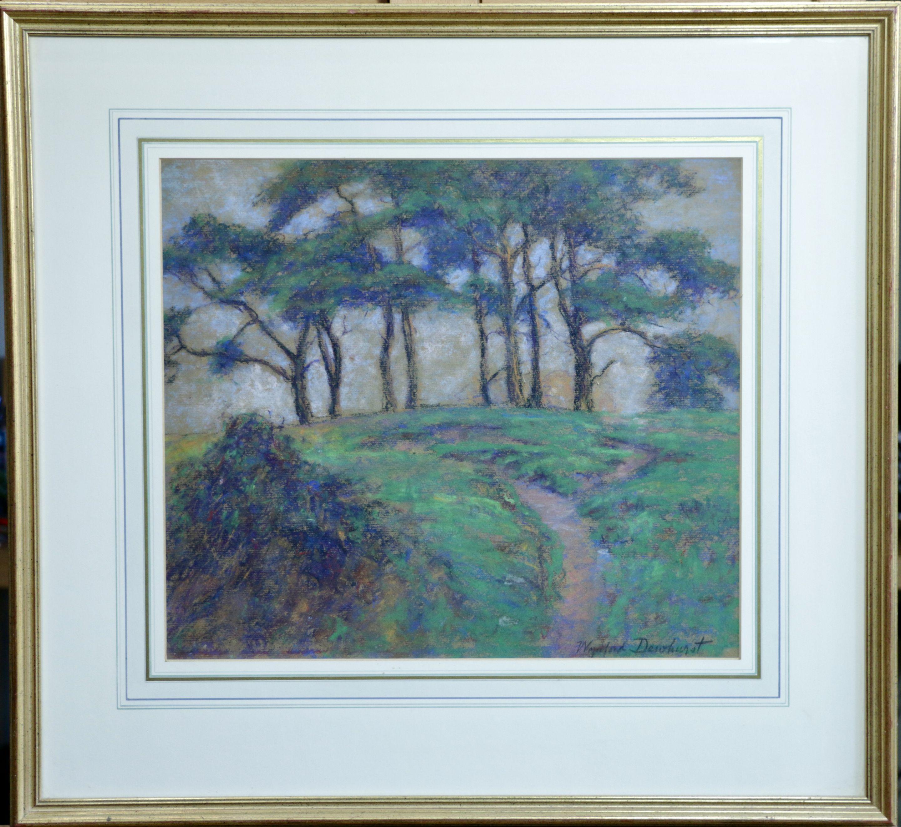 Trees - 20th Century French Impressionist Pastel Landscape by Wynford Dewhurst 4