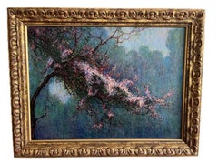 Wynford Dewhurst, Impressionist oil painting of Apple Blossom