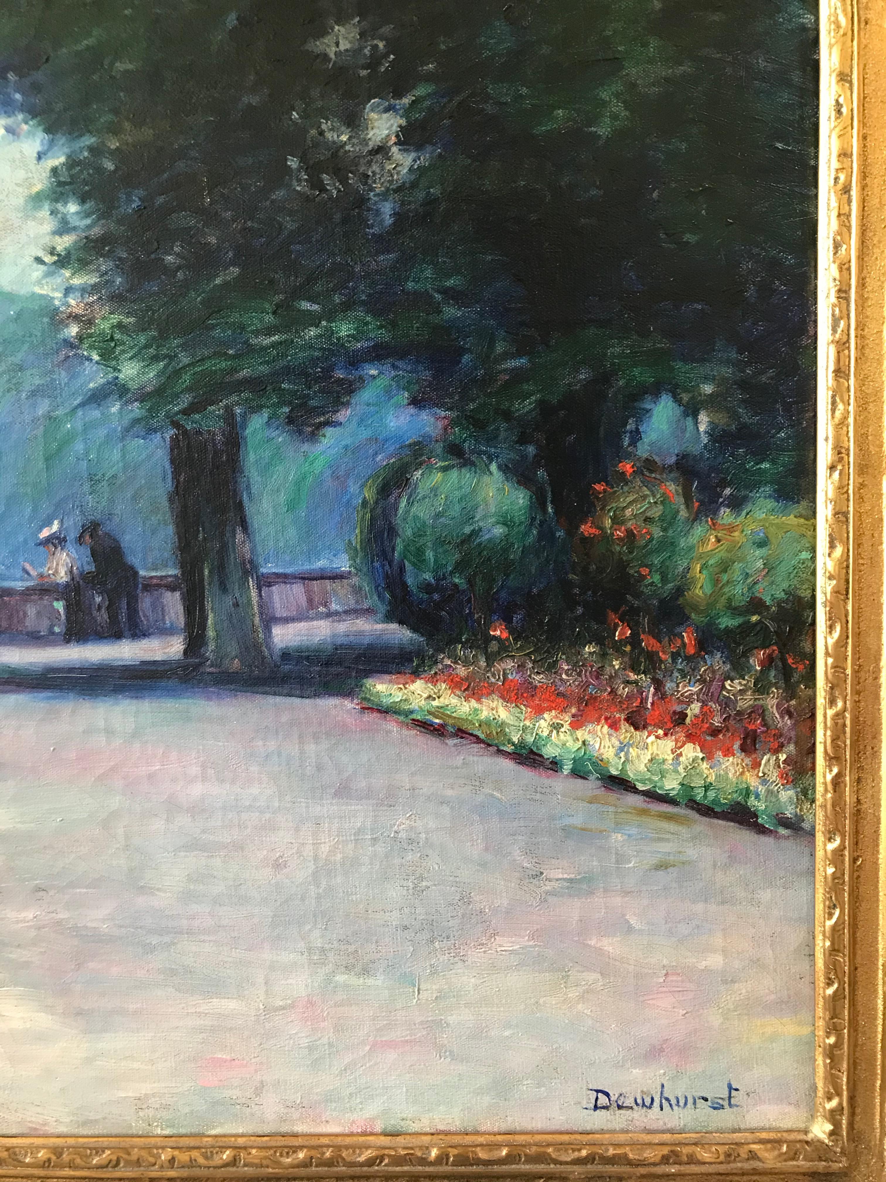  Wynford Dewhurst, Impressionist view of Versailles France For Sale 1