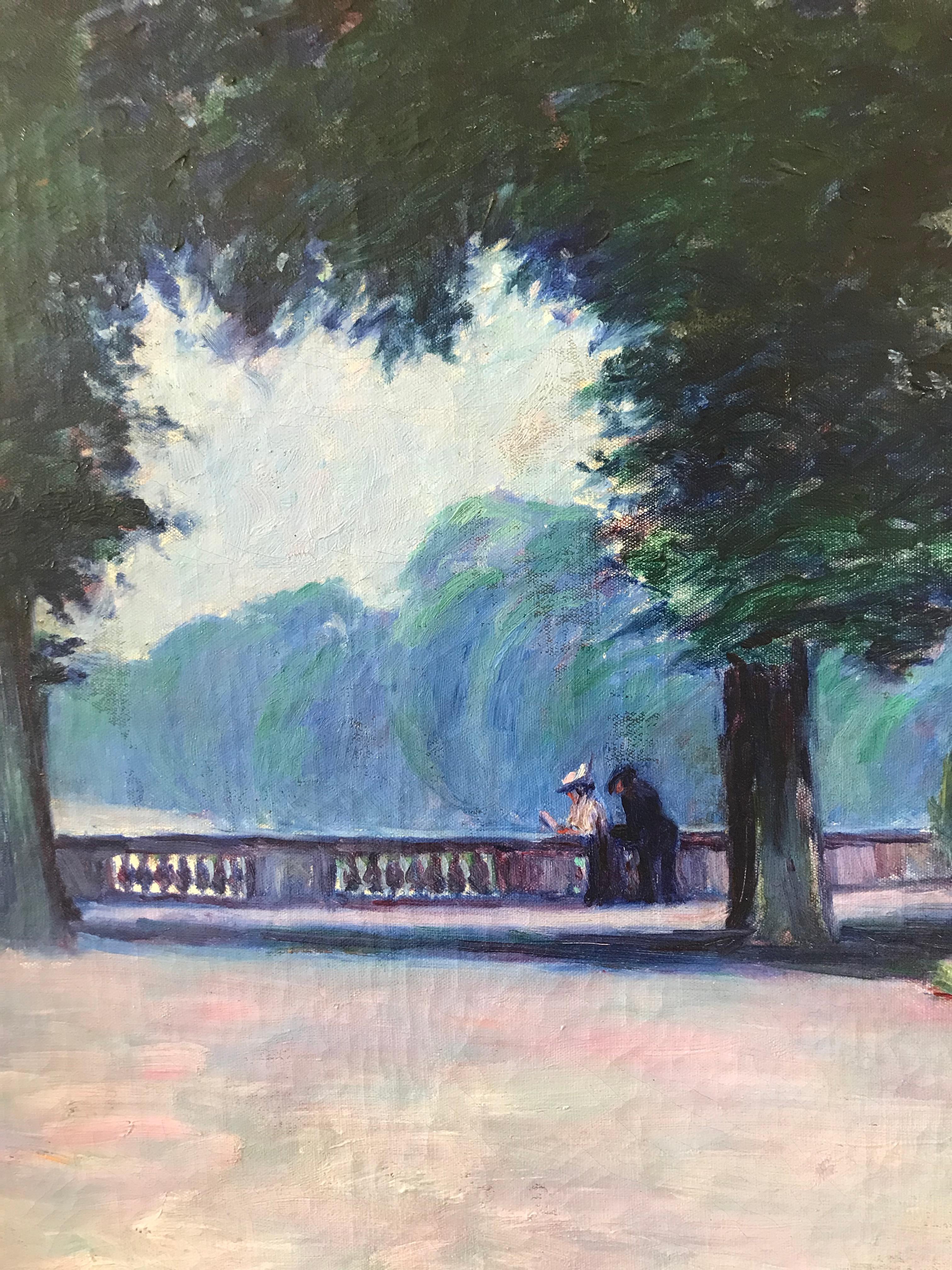  Wynford Dewhurst, Impressionist view of Versailles France For Sale 2