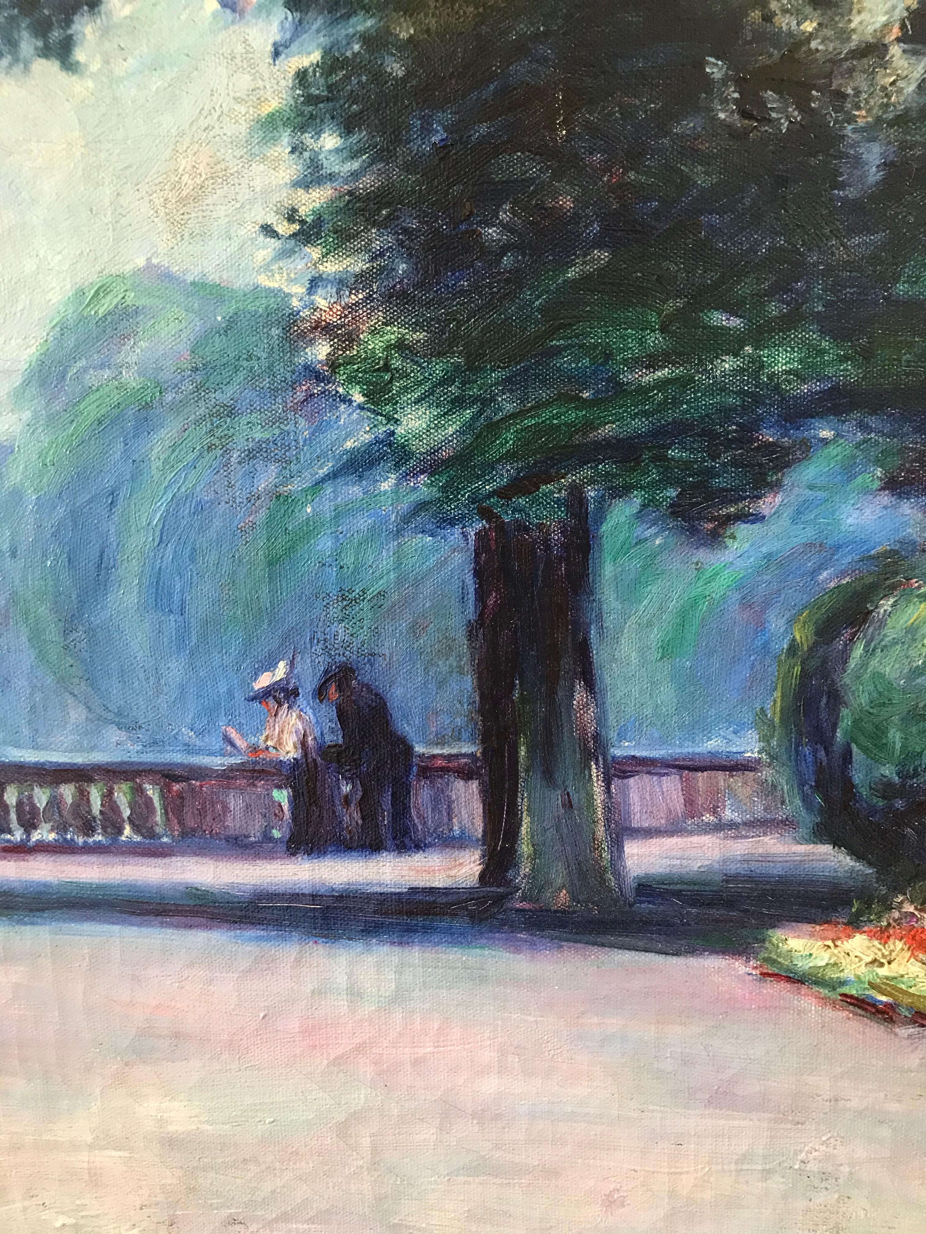  Wynford Dewhurst, Impressionist view of Versailles France For Sale 5