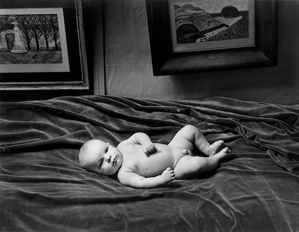 Wynn Bullock Black and White Photograph - Stefan, Baby, Black and White, Vintage Artist Collection