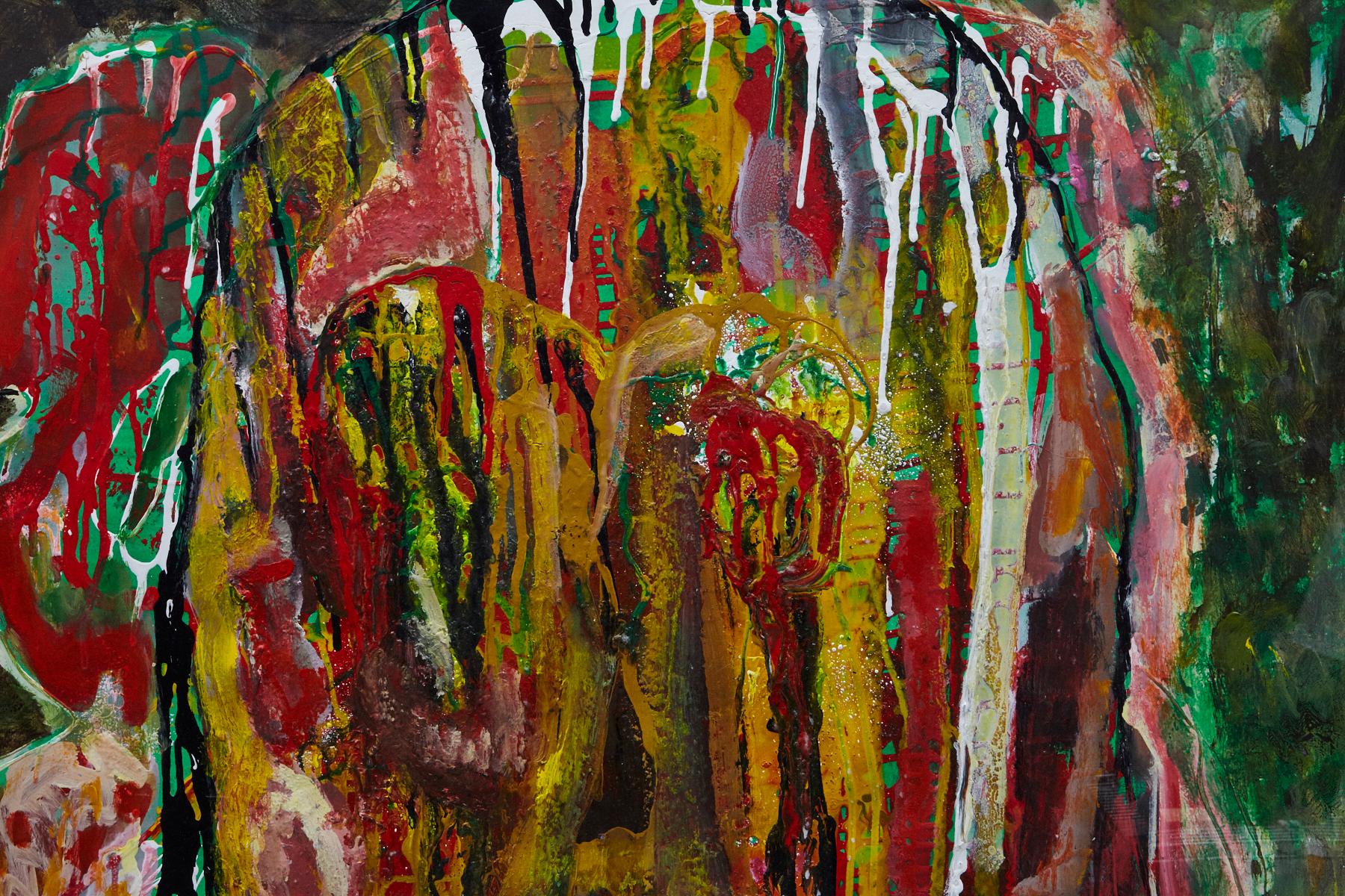 Life Does Not Care Whether You Like It Or Not - Abstract Expressionist Painting by Wyona Diskin