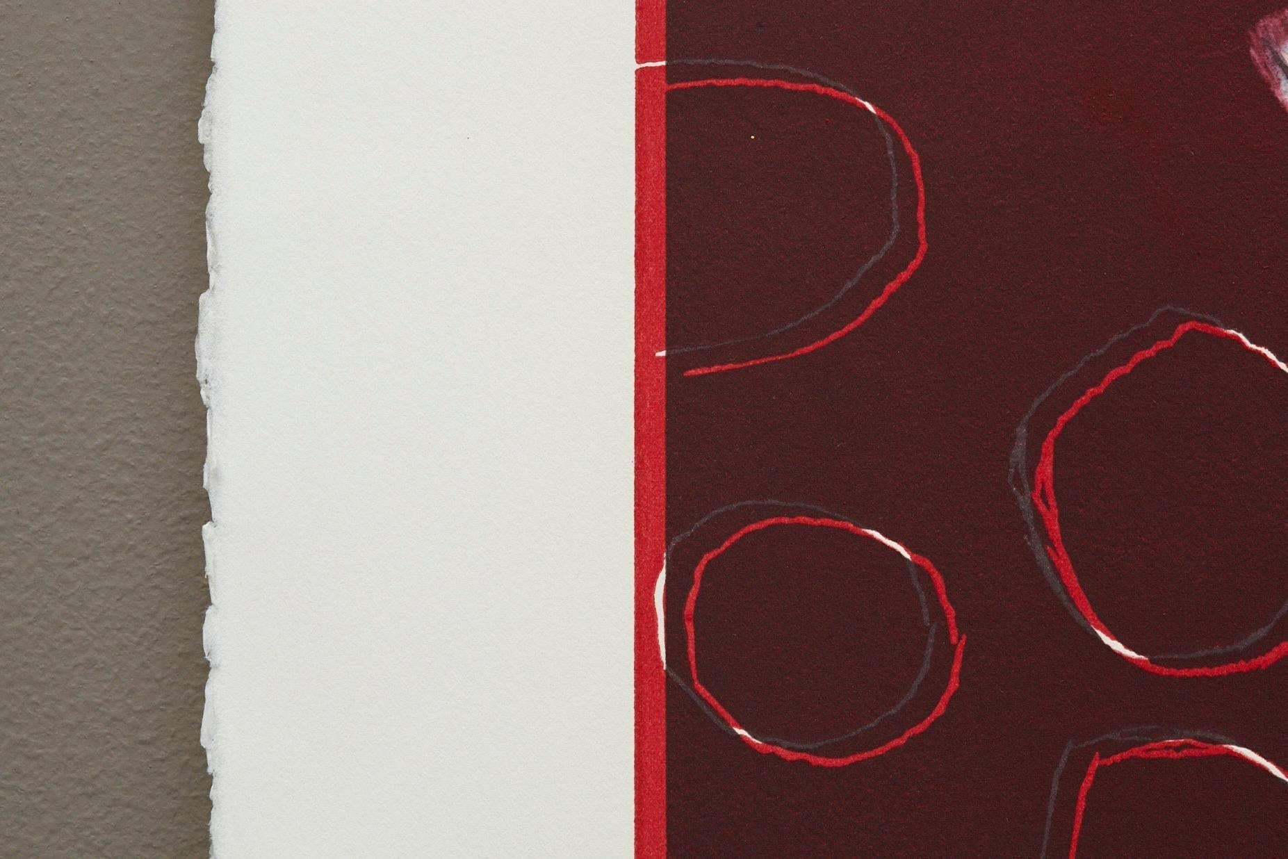 Weiß X auf Rot – Print von Wyona Diskin