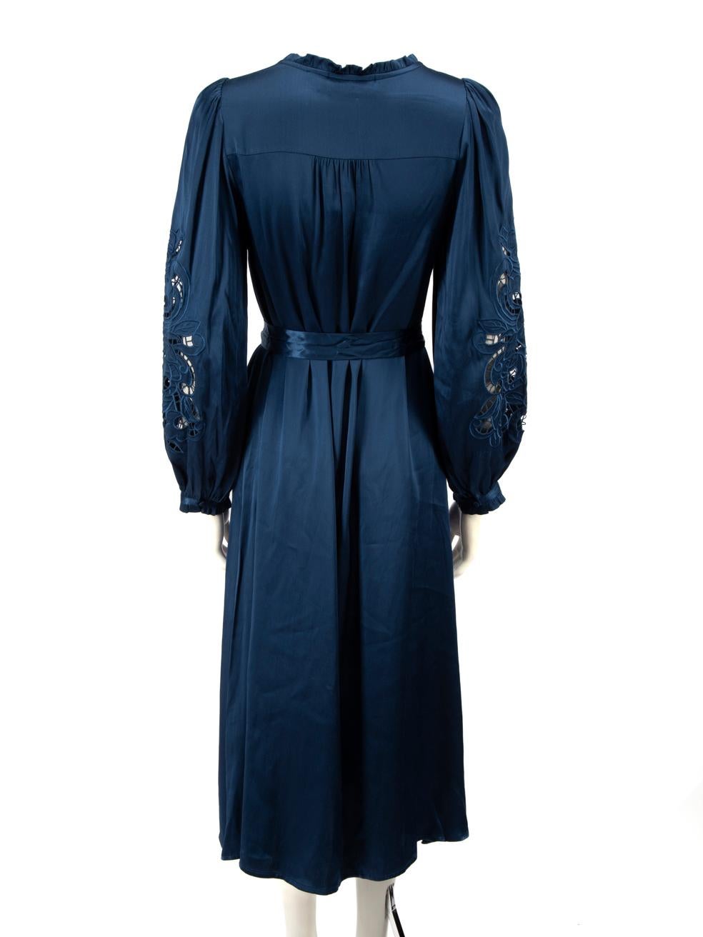 Women's WYSE London Blue Lace Trim Dress Size S For Sale