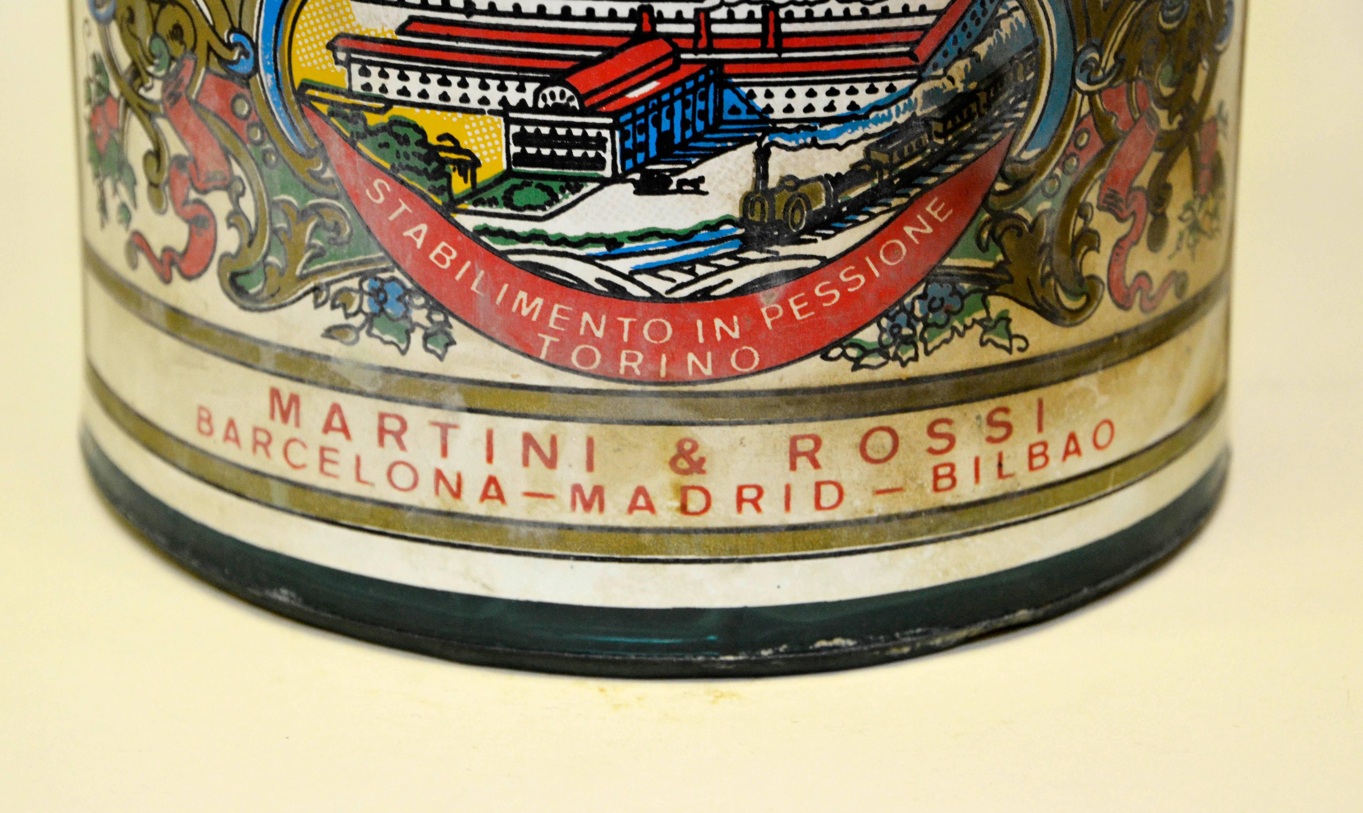 Late 20th Century 1970s Large Spanish Inflatable Martini & Rossi Promotion Plastic Bottle For Sale