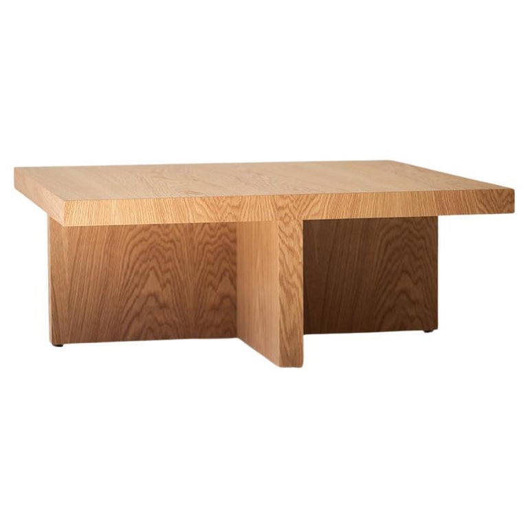 X Base Coffee Table in White Oak For Sale at 1stDibs