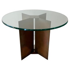 X Base Solid Bronze Centre Table