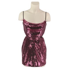 X by NBD Size XS Pink Polyester / Silk Sequined Back Strap Mini Dress