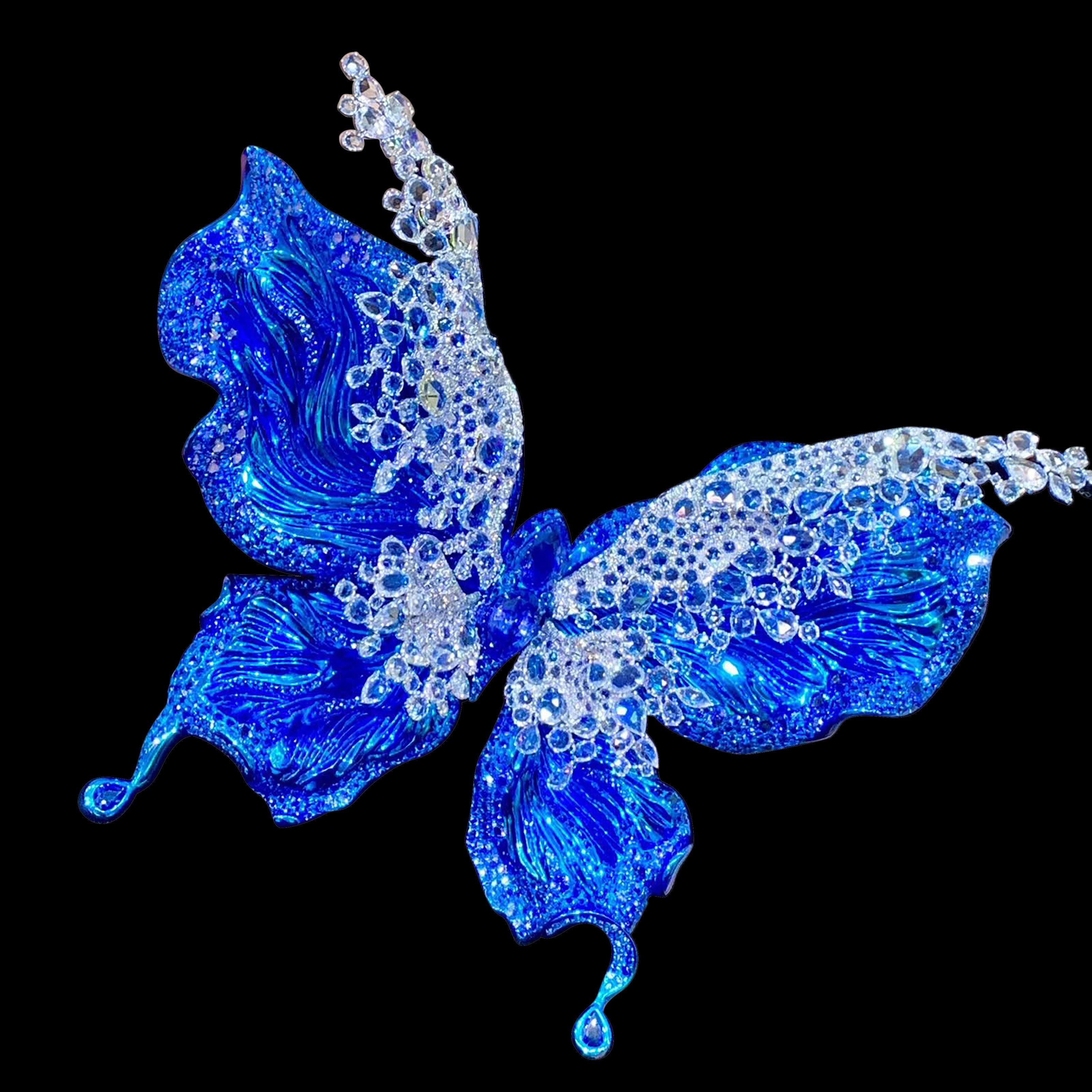 Celestial Morphos - Una scultura di farfalla in titanio di colore ultra blu

Realizzata come se fosse stata strappata a un sogno, questa scultura di farfalle in titanio brilla di una brillantezza ultraterrena. Le sue ali - formate meticolosamente da