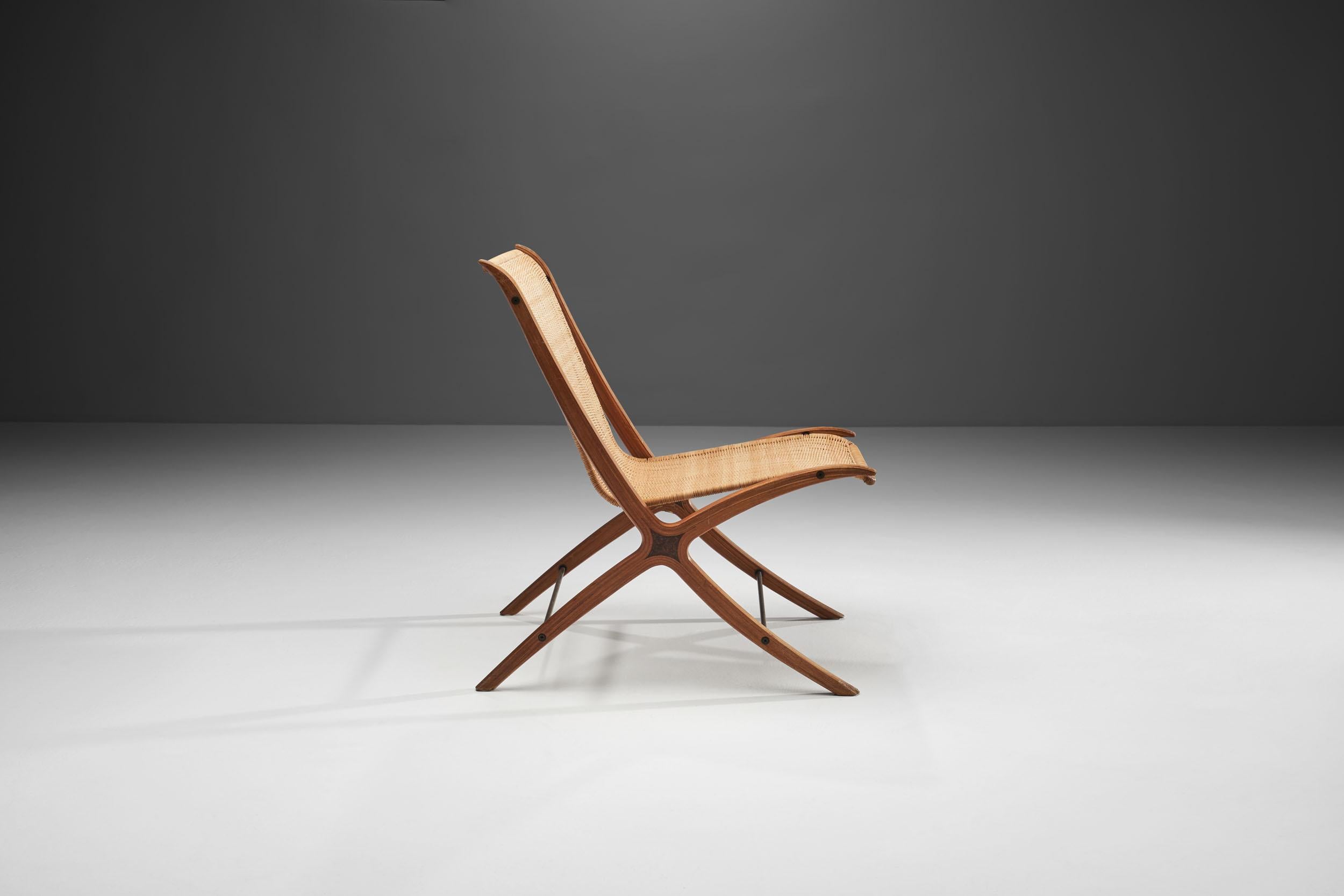 Danish “X-Chair” by Peter Hvidt & Orla Mølgaard-Nielsen for Fritz Hansen, Denmark, 1959