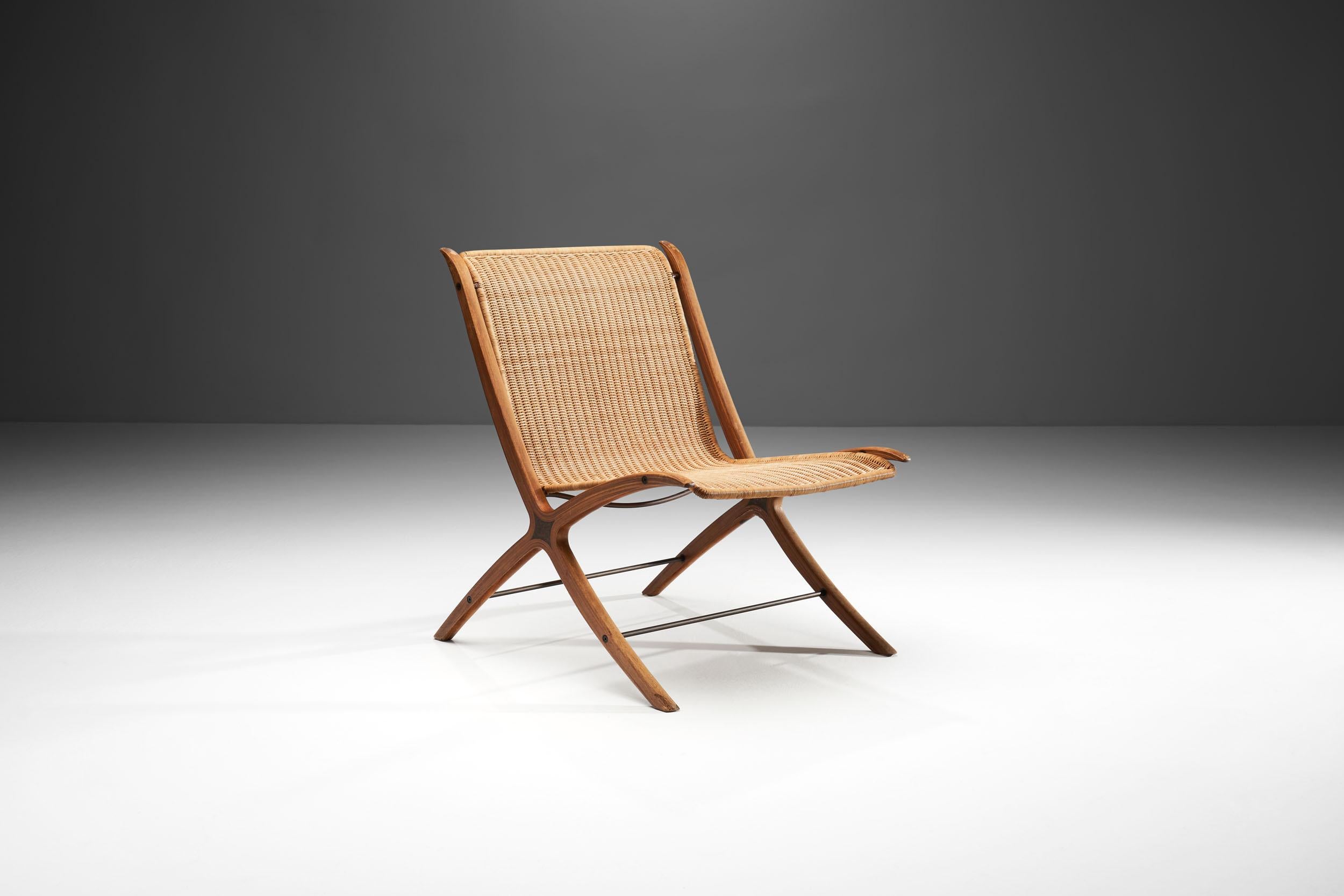 Inlay “X-Chair” by Peter Hvidt & Orla Mølgaard-Nielsen for Fritz Hansen, Denmark, 1959