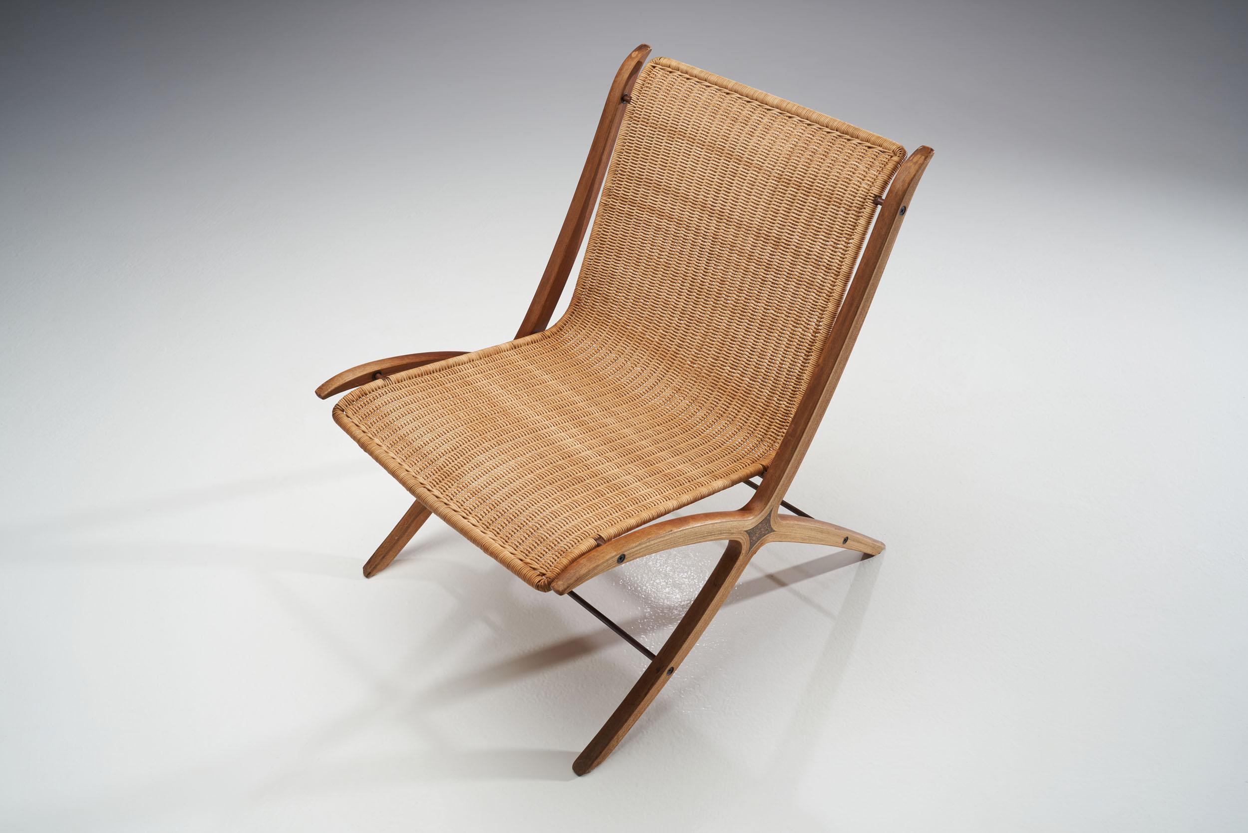 Mid-17th Century “X-Chair” by Peter Hvidt & Orla Mølgaard-Nielsen for Fritz Hansen, Denmark, 1959