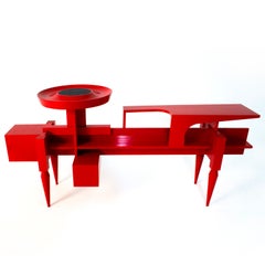 Contemporary red Sideboard  or Console "X" by Studio1+11 , 21st Century, Germany