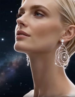X Cosmic Orbit Diamond Earrings one of one collection