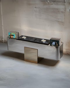 X-DECK, Stainless Steel and Solid Brass Contemporary DJ Console
