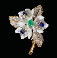 X Fiori Brooch