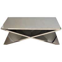Polished Steel Low Table For Sale at 1stDibs | low stainless steel ...