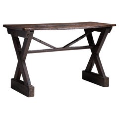 X-frame Tavern Table, England circa 1800