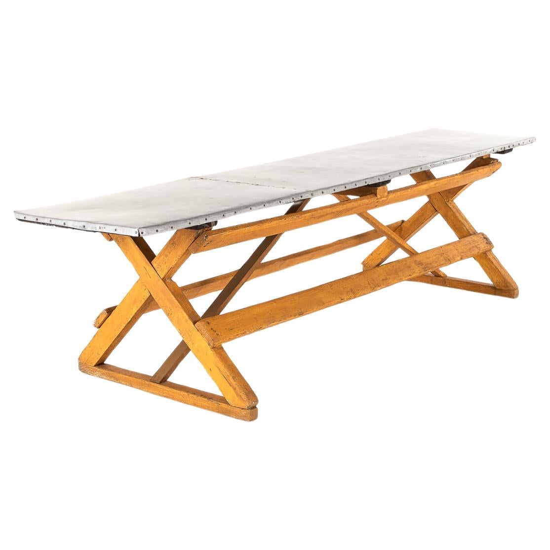 X- Frame Trestle Table For Sale