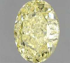 X GIA cetified Natural Fancy Yellow Diamond Oval 1.01 carat