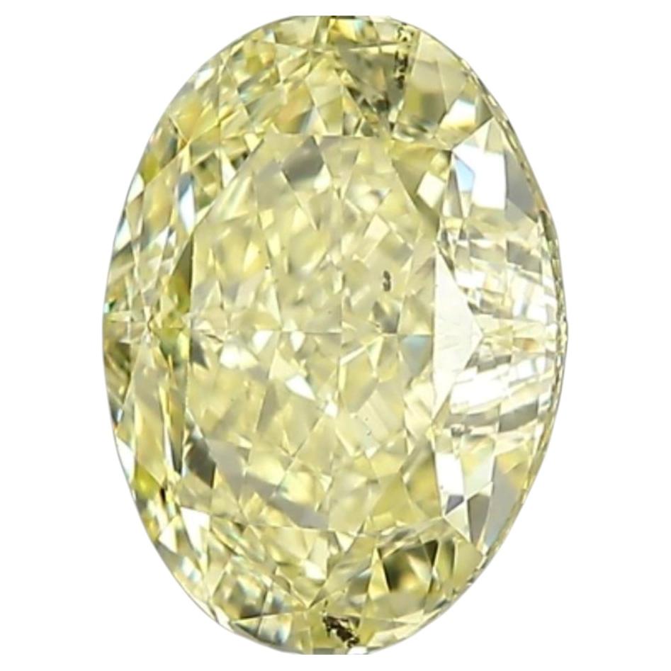 X GIA cetified Natural Fancy Yellow Diamond Oval 1.01 carat