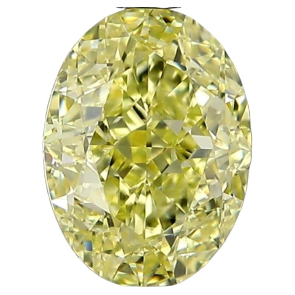 X GIA cetified Natural Fancy Yellow Diamond Oval 1.23 carat