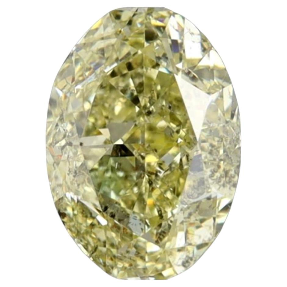 Diamante amarillo natural certificado por el GIA, óvalo, 1.01 quilates