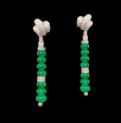 X Grape Emerald Earrings