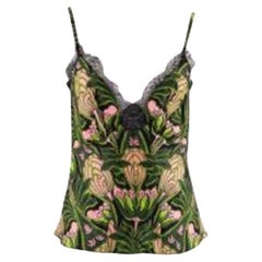 x Holliday & Brown floral lace-trimmed cami top