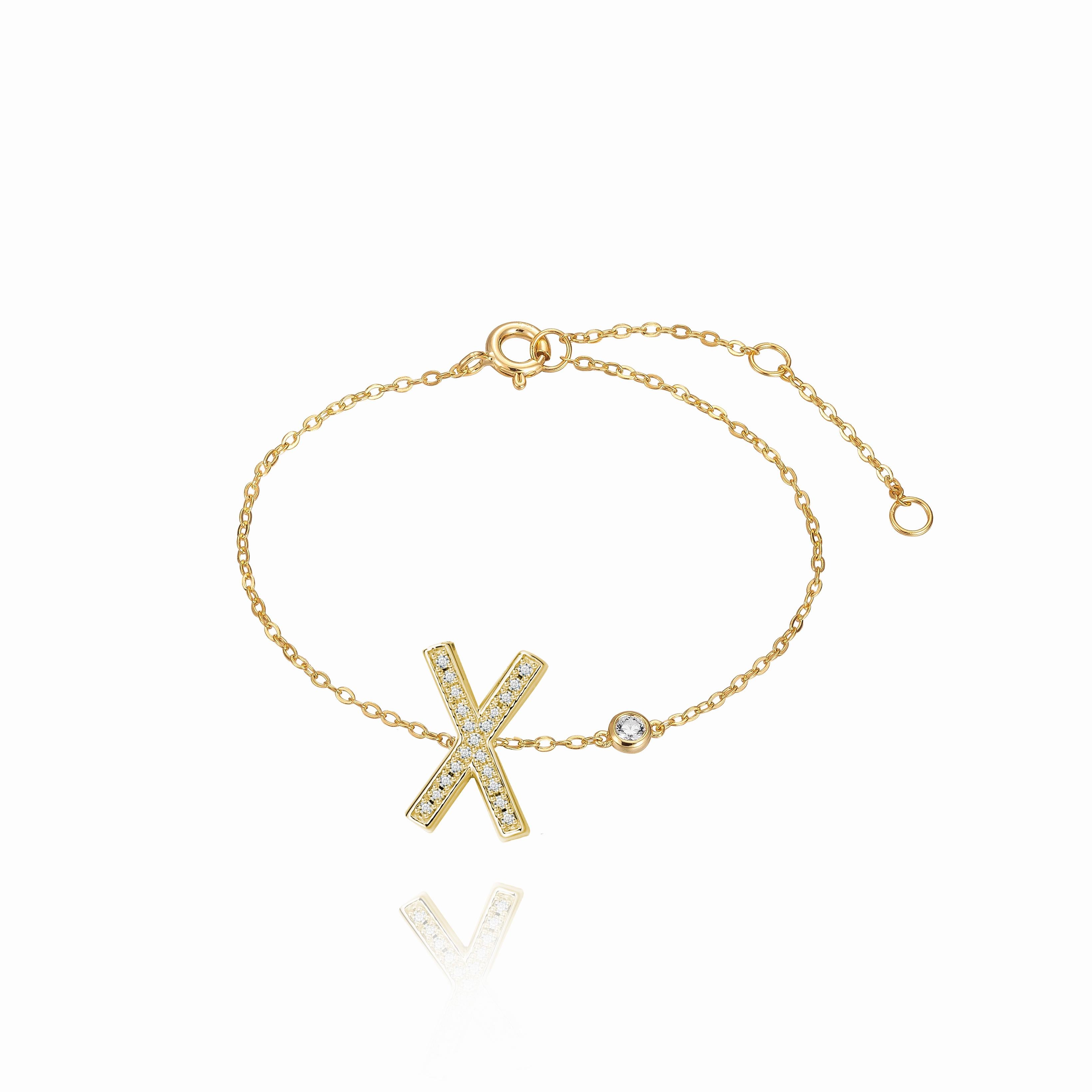 x initial bracelet