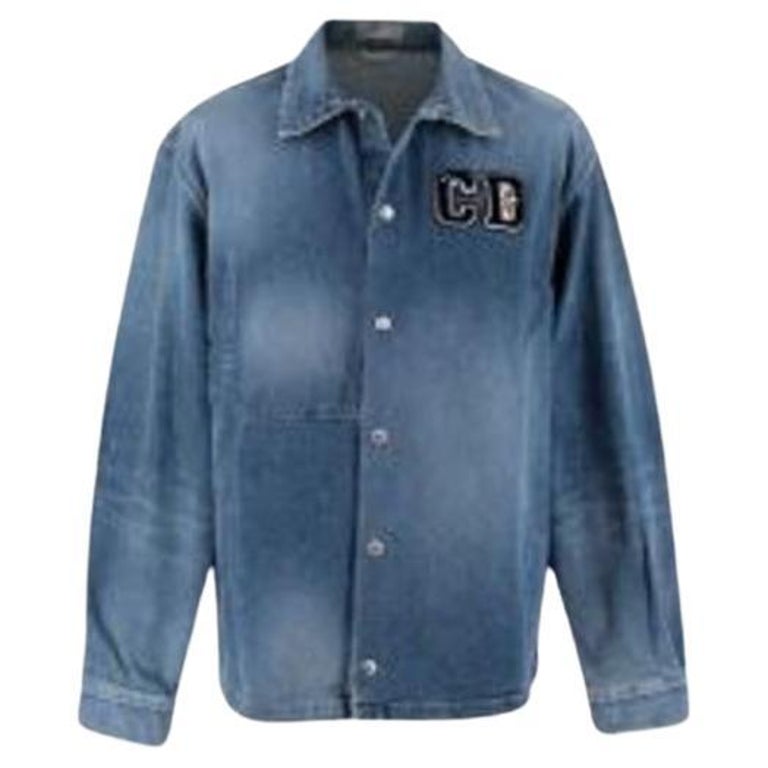 x Kenny Scharf Denim Wash Overshirt For Sale at 1stDibs