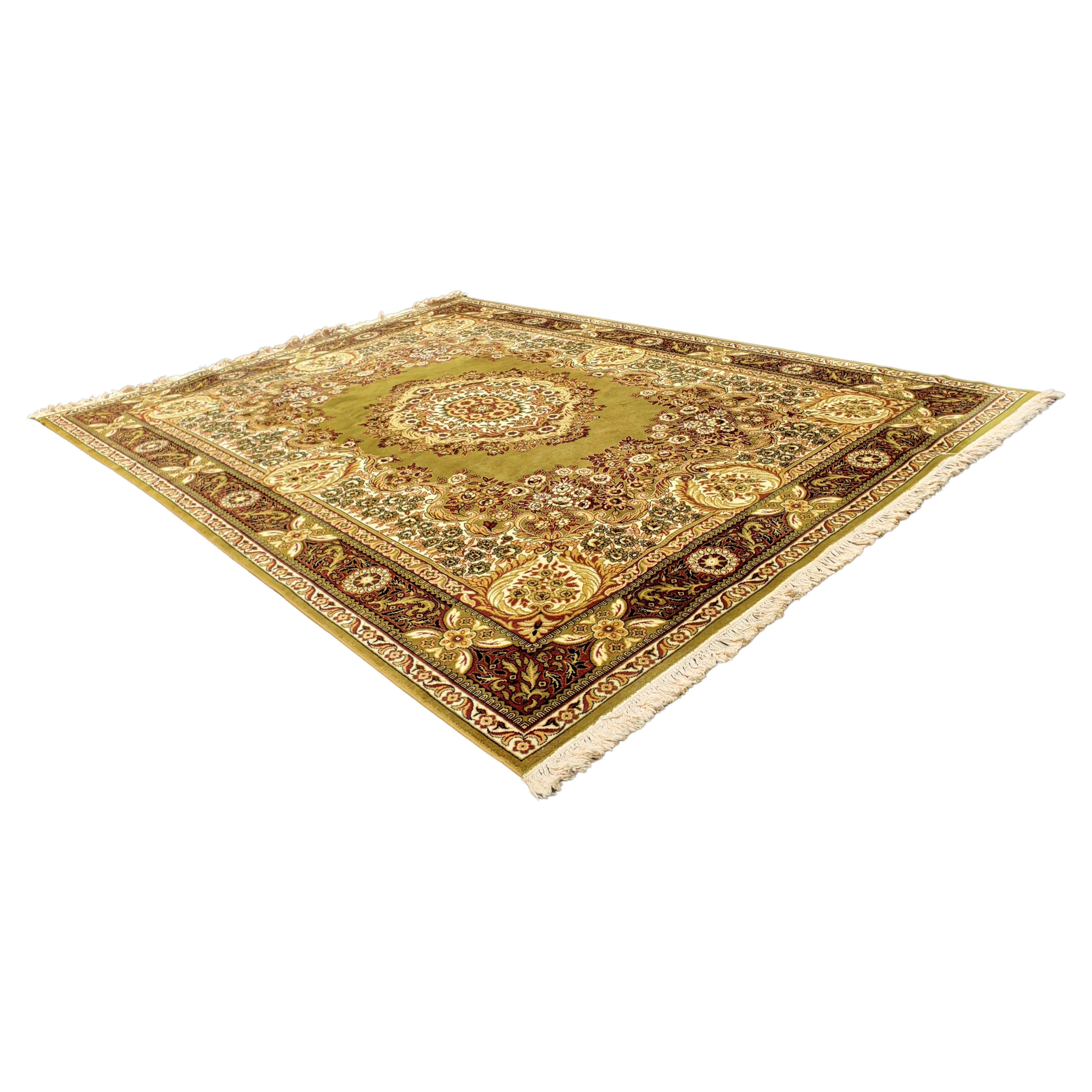 X-Large 100% Wool Pile Couristan Rug with Center Medallion For Sale
