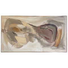 X Large Abstract Painting Mid Century Wolff/Harris Strong Label
