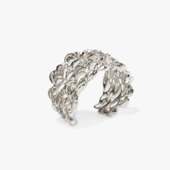 X Large Banksia Cuff Bracelet in Sterling Silver by Kirsten Muenster Jewelry