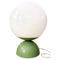 X-Large D60cm (24") H80cm (32") floor lamp Rava - opaline glass and sage green