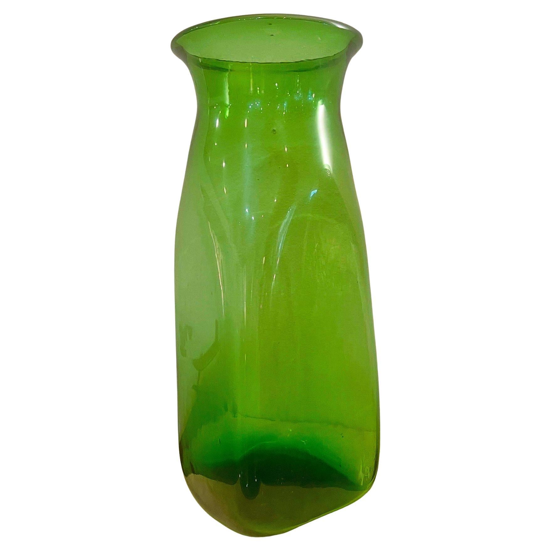 X Large Majestic Glass Blown Vase American Mid Century