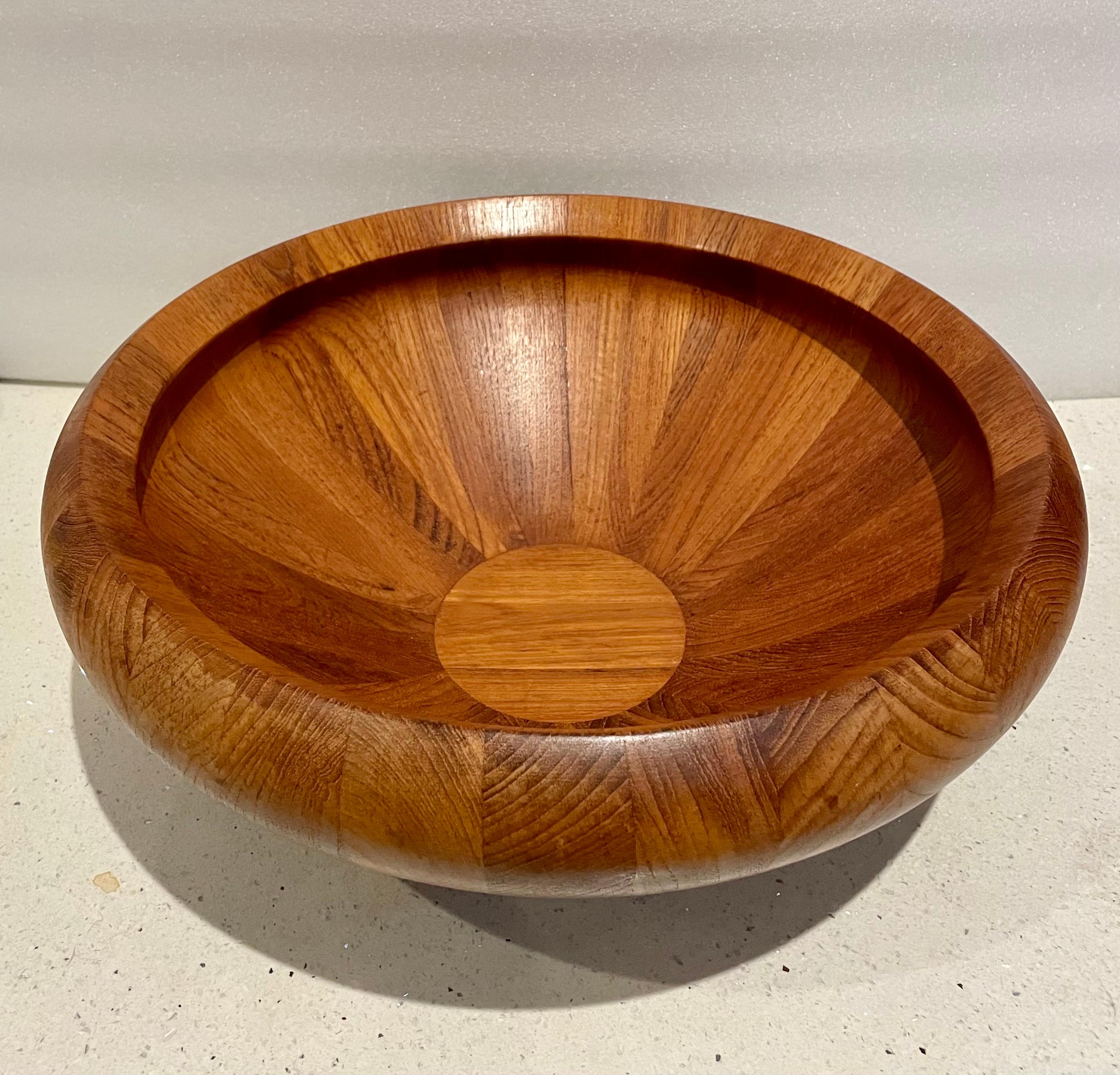 Scandinavian Modern X-Large Massive Solid Teak Salad Bowl Designed by Quistgaard for Dansk