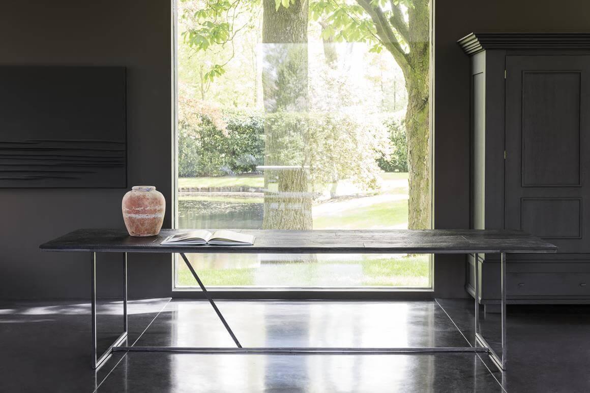 X-Large Modern Belgian Oak Top Table For Sale 2