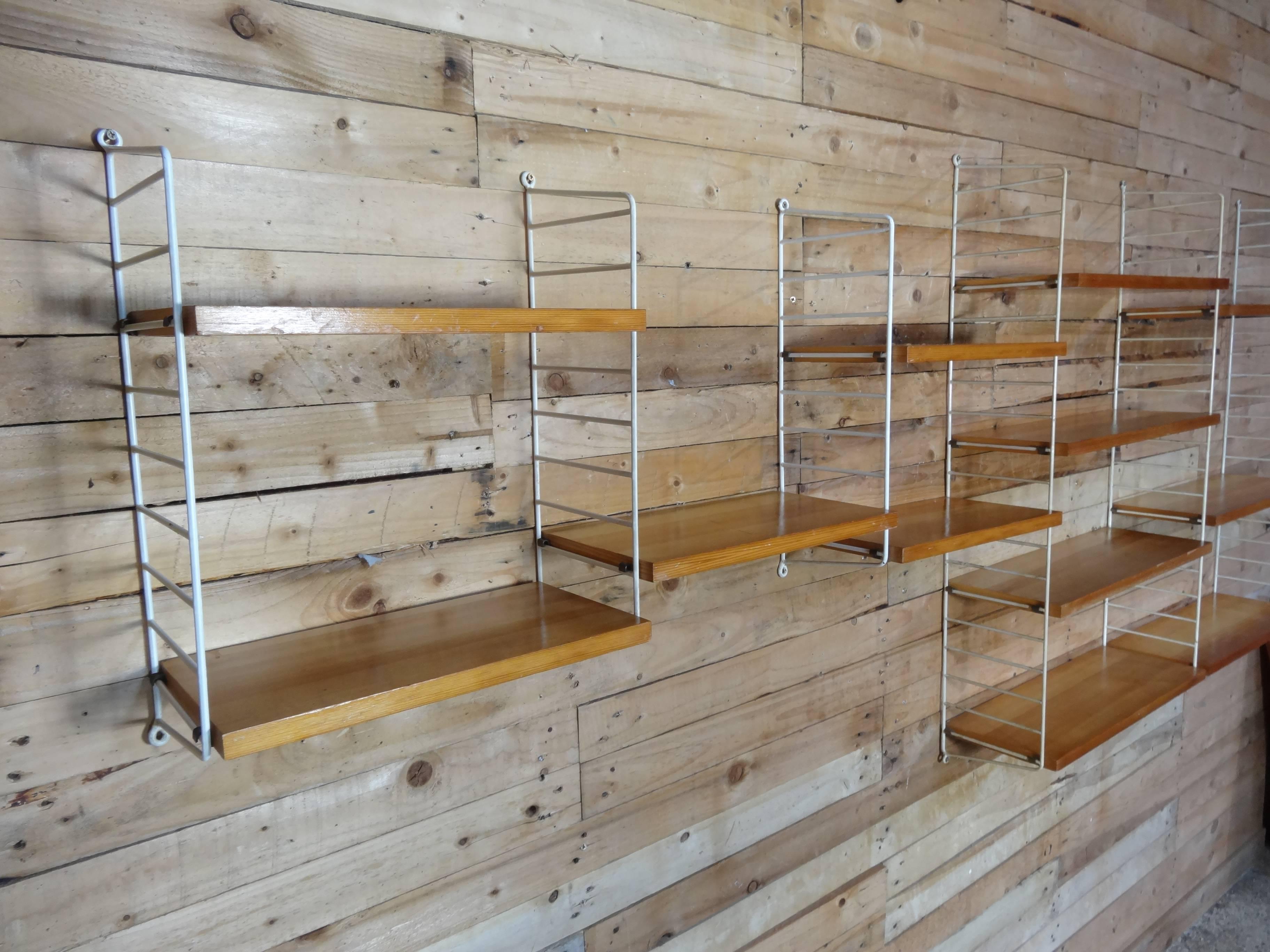 Mid-Century Modern Extra Large Retro Vintage Shelving Unit by Nisse Strinning for String, 1960s