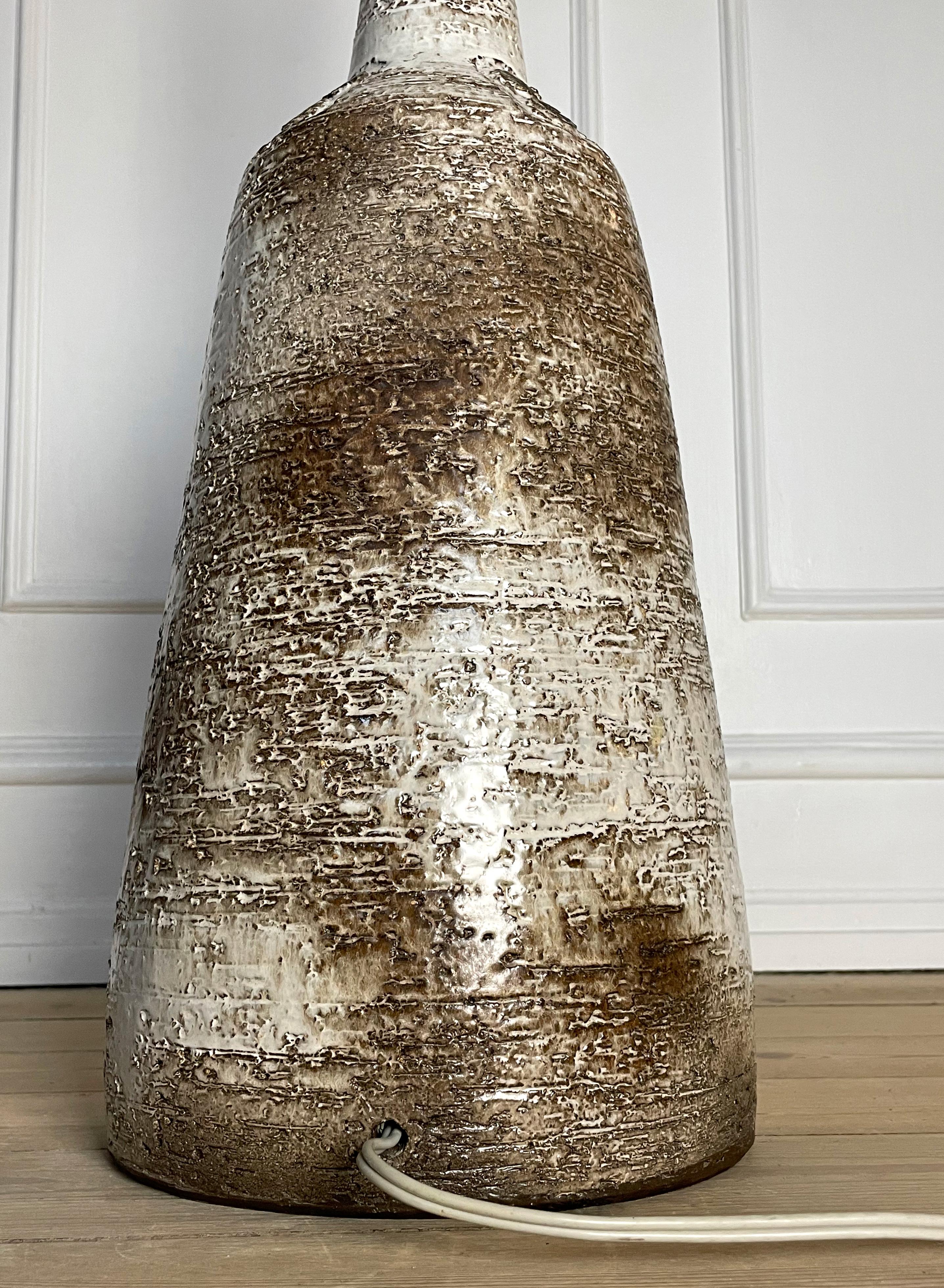 Large Handmade Ceramic Floor Lamp by Danish Sejer Keramik, 1960s For Sale 7