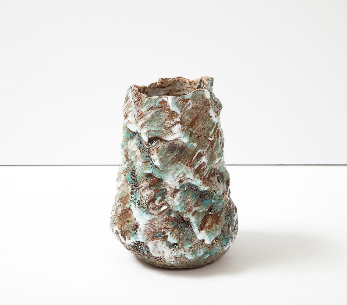 XXIe siècle et contemporain Grand vase sculptural en forme de X #4 de Dena Zemsky en vente